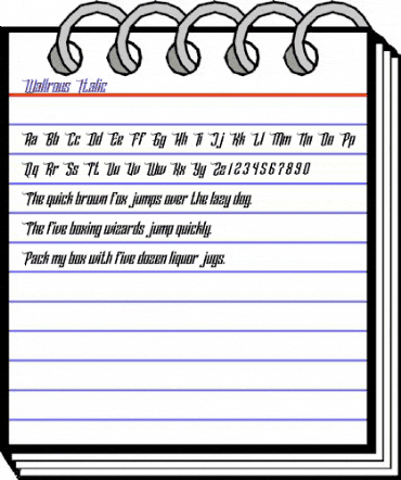 Wallrous Italic Regular animated font preview Wallrous Italic Regular animated font preview