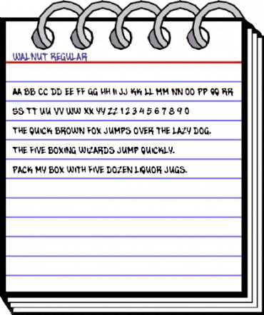 Walnut Regular animated font preview