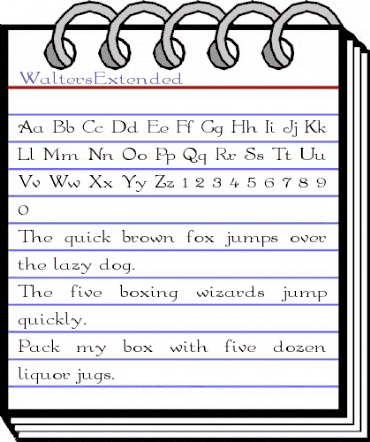 WaltersExtended Regular animated font preview WaltersExtended Regular animated font preview