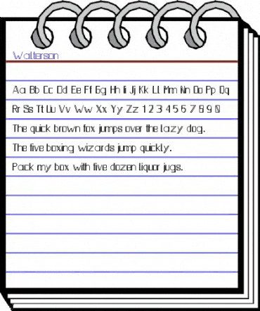 Walterson Regular animated font preview Walterson Regular animated font preview