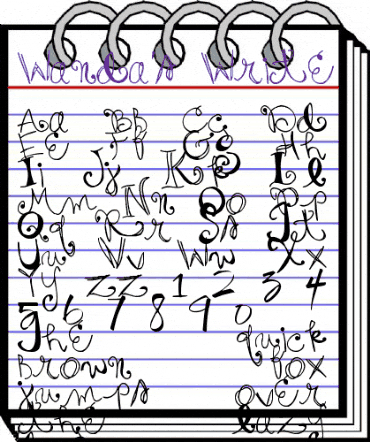 Wanda's Write Regular animated font preview