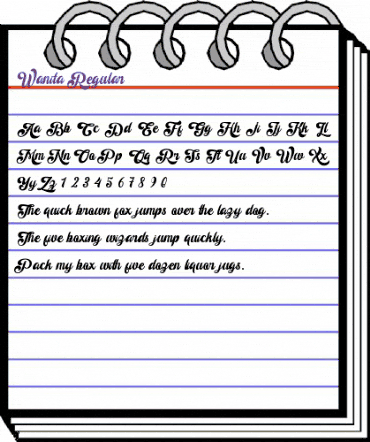 Wanita Regular animated font preview Wanita Regular animated font preview