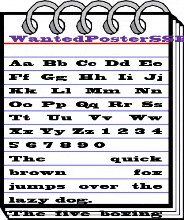 WantedPosterSSK Regular animated font preview WantedPosterSSK Regular animated font preview