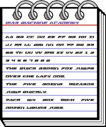 War Machine Academy Italic animated font preview War Machine Academy Italic animated font preview