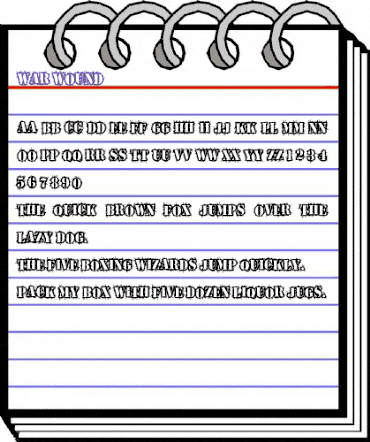 War Wound Regular animated font preview War Wound Regular animated font preview