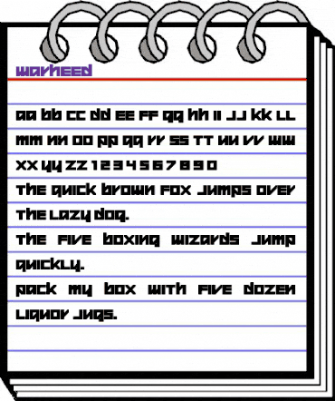 Warheed Regular animated font preview Warheed Regular animated font preview