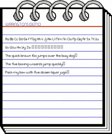 WARINGTONS DEMO Regular animated font preview WARINGTONS DEMO Regular animated font preview