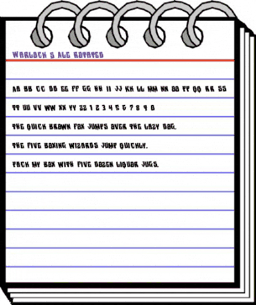 Warlock's Ale Rotated Regular animated font preview Warlock's Ale Rotated Regular animated font preview