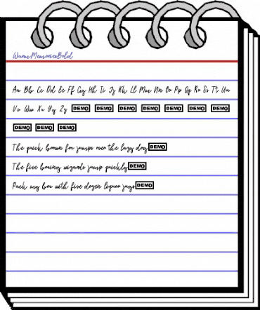 Warm Memories Bold Regular animated font preview Warm Memories Bold Regular animated font preview