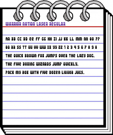 Warrior Nation Laser Regular animated font preview Warrior Nation Laser Regular animated font preview