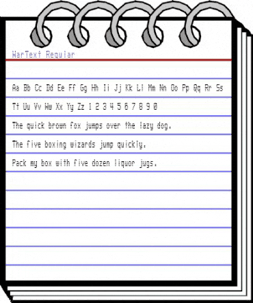 WarText Regular animated font preview WarText Regular animated font preview