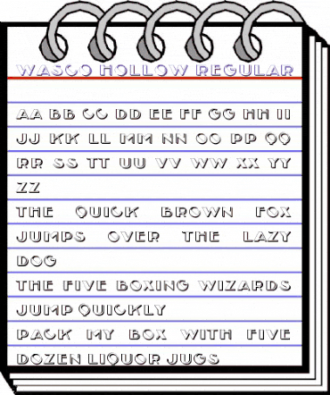 Wasco Hollow Regular animated font preview