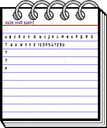 WASH YOUR HANDS Regular animated font preview WASH YOUR HANDS Regular animated font preview