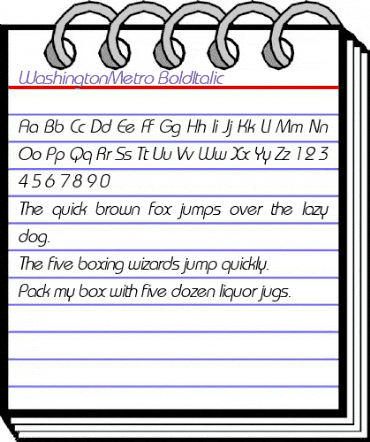 WashingtonMetro BoldItalic animated font preview WashingtonMetro BoldItalic animated font preview