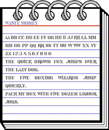 Waste Money Regular animated font preview Waste Money Regular animated font preview