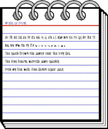 Waste of Paint Regular animated font preview Waste of Paint Regular animated font preview