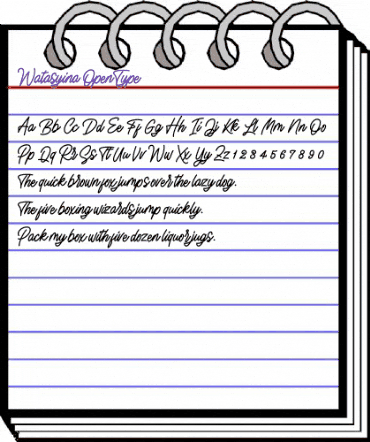 Watasyina Regular animated font preview