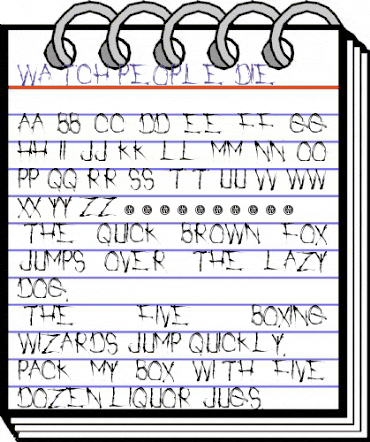 Watch People Die Regular animated font preview Watch People Die Regular animated font preview