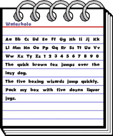 Waterhole Regular animated font preview Waterhole Regular animated font preview