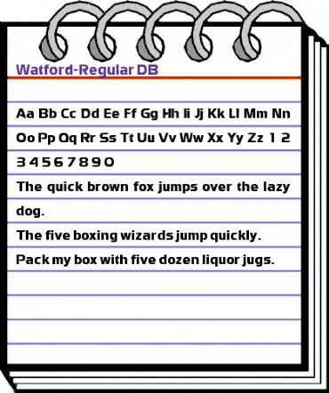 Watford DB Regular animated font preview Watford DB Regular animated font preview