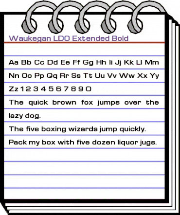 Waukegan LDO Bold animated font preview Waukegan LDO Bold animated font preview