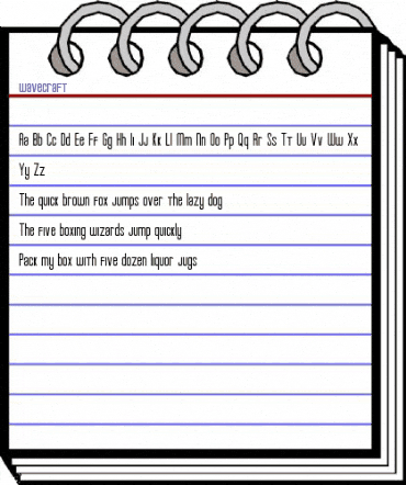wavecraft Regular animated font preview