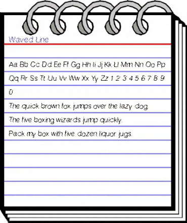 Waved Line Regular animated font preview Waved Line Regular animated font preview