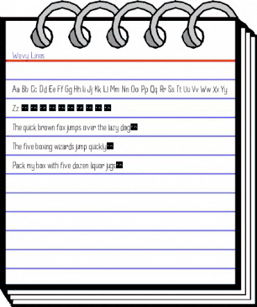 Wavy Lines Regular animated font preview