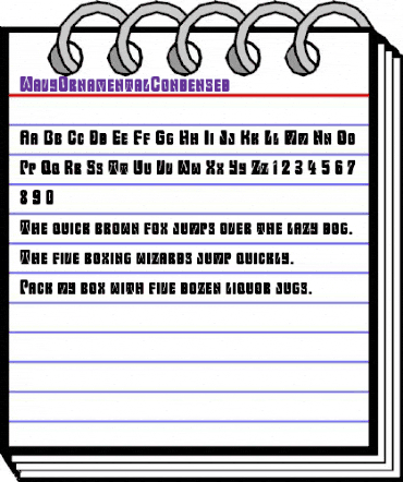 WavyOrnamentalCondensed Regular animated font preview