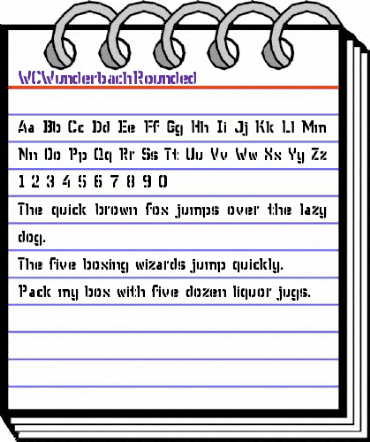 WC Wunderbach Rounded DemiBold animated font preview