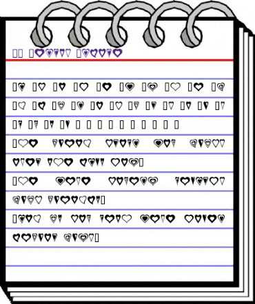 WE_Hearts Galore Regular animated font preview