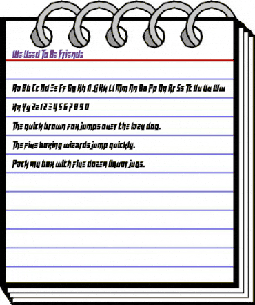 We Used To Be Friends Regular animated font preview We Used To Be Friends Regular animated font preview