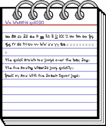 We_Wabbits_quikijiki Regular animated font preview We_Wabbits_quikijiki Regular animated font preview