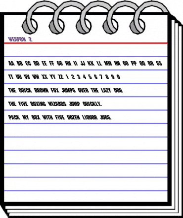 Weapon 2 Regular animated font preview