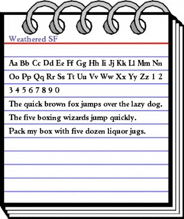 Weathered SF Regular animated font preview Weathered SF Regular animated font preview