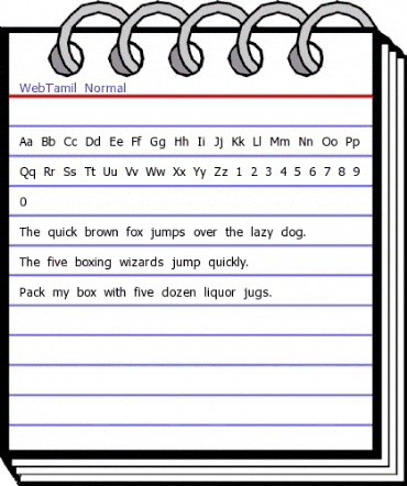 WebTamil Normal animated font preview WebTamil Normal animated font preview