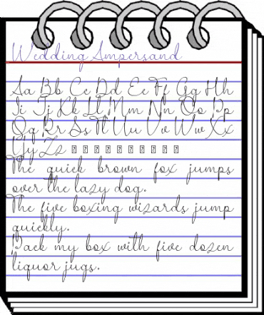 Wedding Ampersand Regular animated font preview