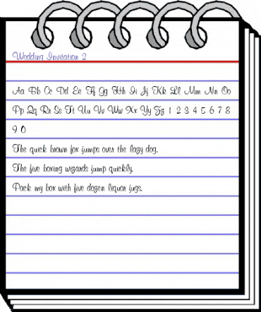 Wedding Invitation 2 Regular animated font preview