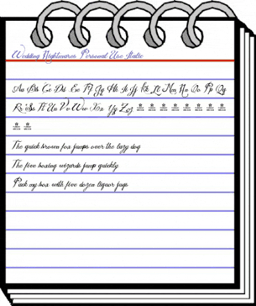 Wedding Nightmares Personal Use Italic animated font preview Wedding Nightmares Personal Use Italic animated font preview