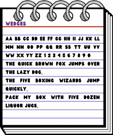 Wedges Regular animated font preview
