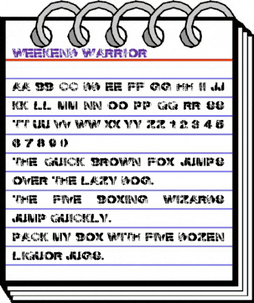 Weekend Warrior Regular animated font preview Weekend Warrior Regular animated font preview