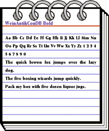 WeinAntikConDB Bold animated font preview WeinAntikConDB Bold animated font preview