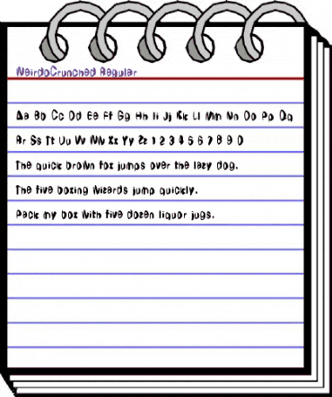 WeirdoCrunched Regular animated font preview WeirdoCrunched Regular animated font preview