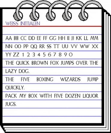 Weiss Initialen Regular animated font preview Weiss Initialen Regular animated font preview