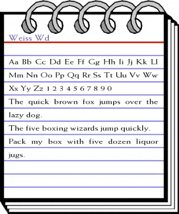 Weiss Wd Regular animated font preview Weiss Wd Regular animated font preview