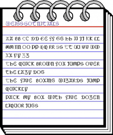 WeissGotnitials Regular animated font preview