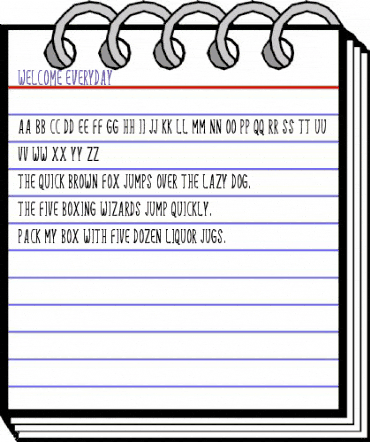 Welcome Everyday Regular animated font preview Welcome Everyday Regular animated font preview