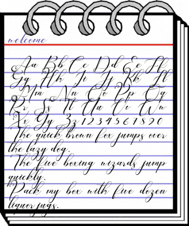 welcome Regular animated font preview