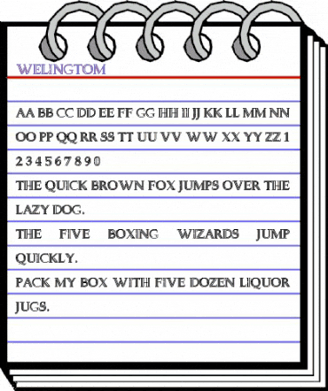 Welingtom Regular animated font preview Welingtom Regular animated font preview