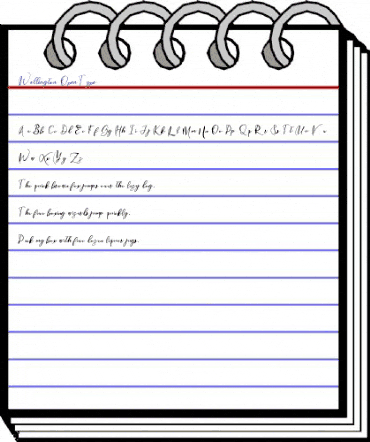 Wellington Regular animated font preview